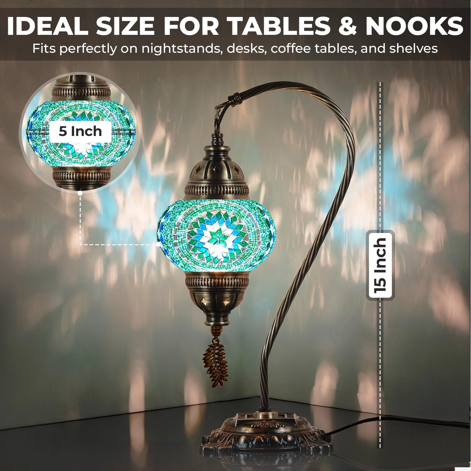 トルコ照明 卓上ライト 北欧 おしゃれ LED対応 トルコランプ ステンドグラス